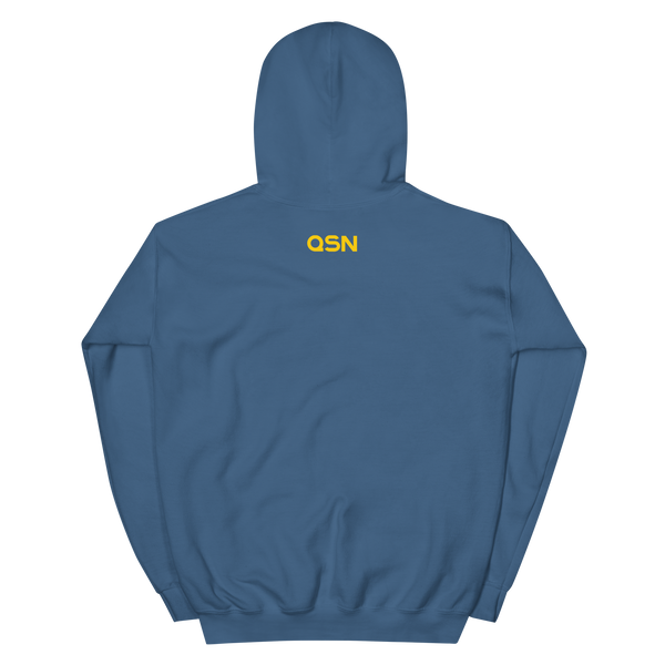 QSN Embroidered Heavy Blend Unisex Hoodie - Gold Logo