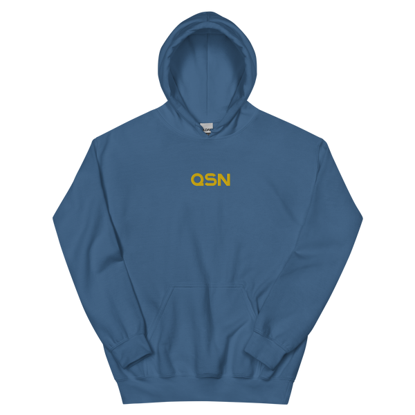 QSN Embroidered Heavy Blend Unisex Hoodie - Gold Logo