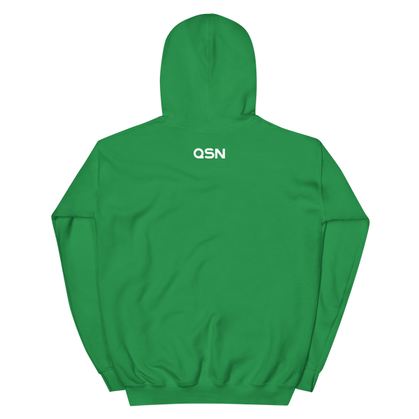 QSN Embroidered Heavy Blend Unisex Hoodie - White Logo