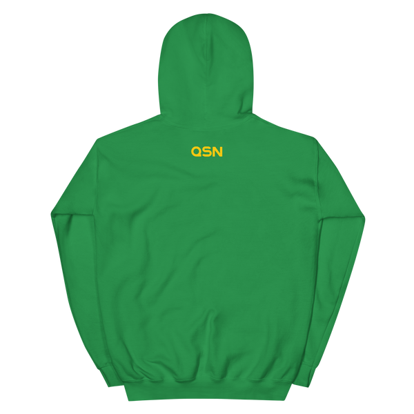 QSN Embroidered Heavy Blend Unisex Hoodie - Gold Logo
