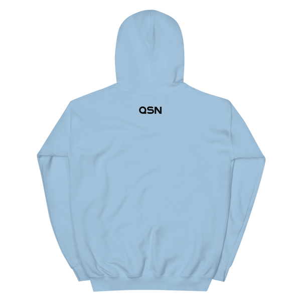 QSN Embroidered Heavy Blend Unisex Hoodie - Black Logo
