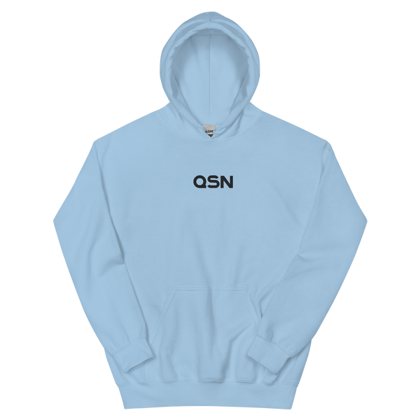 QSN Embroidered Heavy Blend Unisex Hoodie - Black Logo