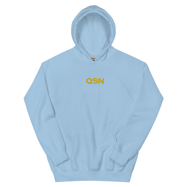 QSN Embroidered Heavy Blend Unisex Hoodie - Gold Logo