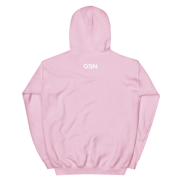QSN Embroidered Heavy Blend Unisex Hoodie - White Logo
