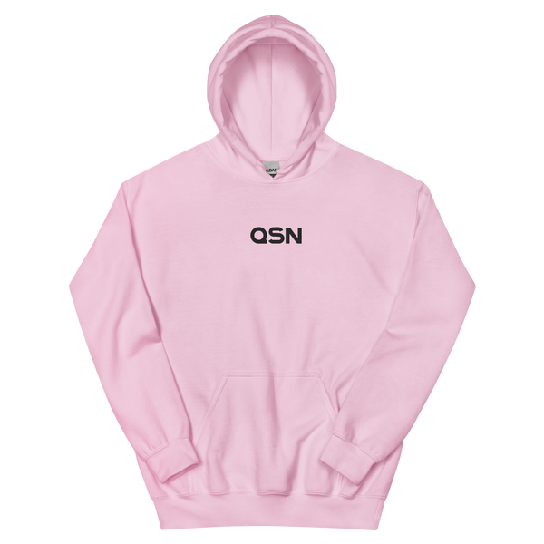 QSN Embroidered Heavy Blend Unisex Hoodie - Black Logo