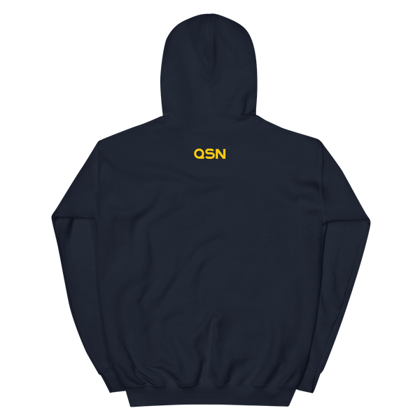 QSN Embroidered Heavy Blend Unisex Hoodie - Gold Logo
