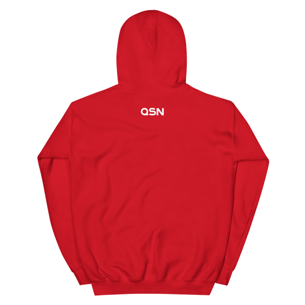 QSN Embroidered Heavy Blend Unisex Hoodie - White Logo