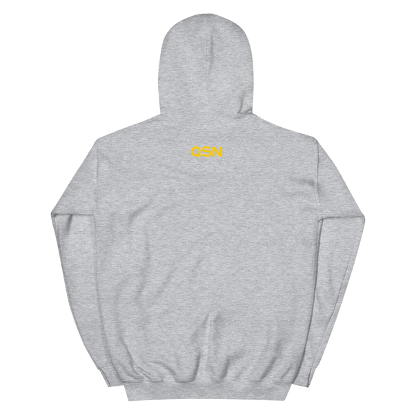 QSN Embroidered Heavy Blend Unisex Hoodie - Gold Logo