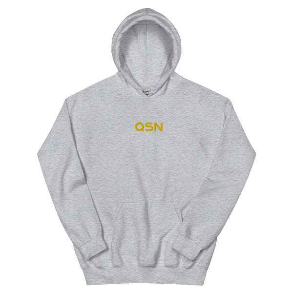 QSN Embroidered Heavy Blend Unisex Hoodie - Gold Logo