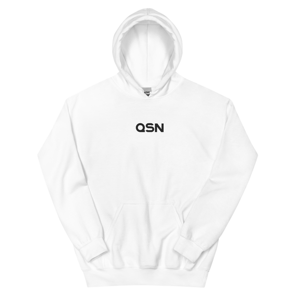 QSN Embroidered Heavy Blend Unisex Hoodie - Black Logo