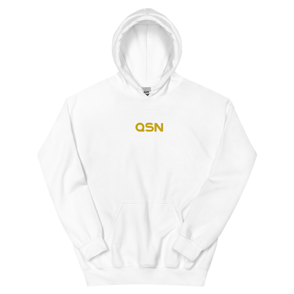 QSN Embroidered Heavy Blend Unisex Hoodie - Gold Logo