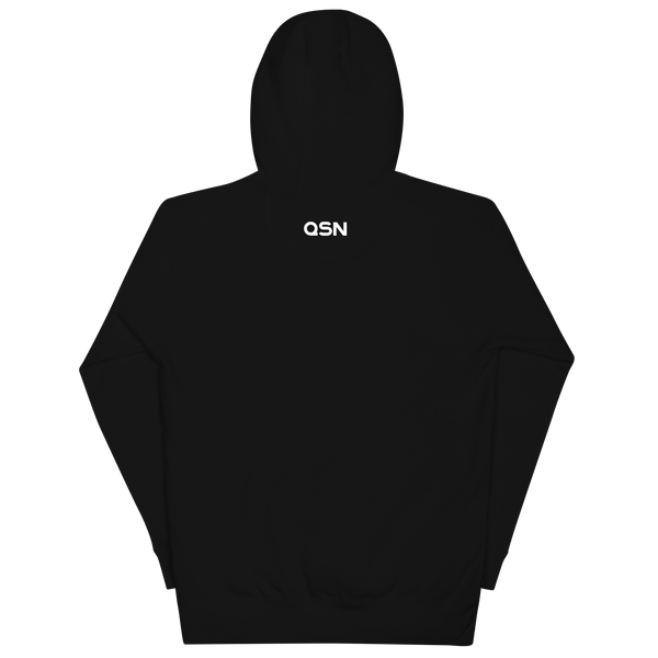 QSN Embroidered Premium Unisex Hoodie - White Logo