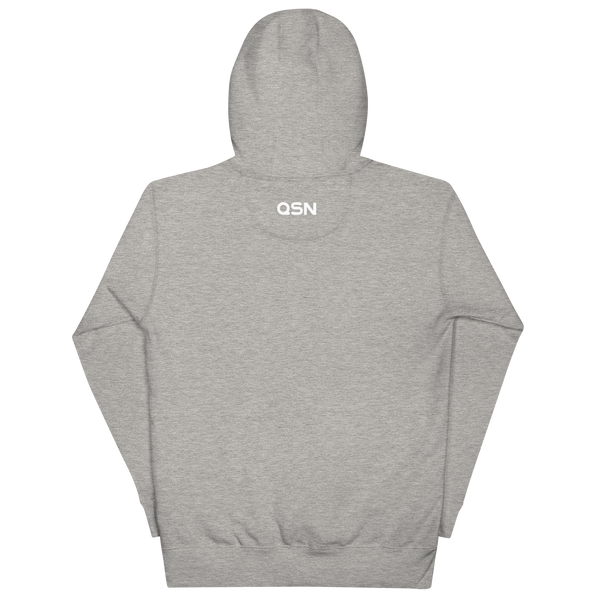 QSN Embroidered Premium Unisex Hoodie - White Logo