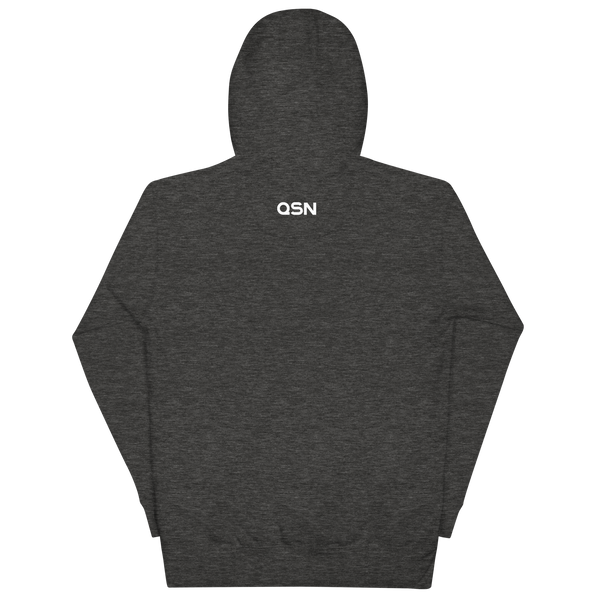 QSN Embroidered Premium Unisex Hoodie - White Logo