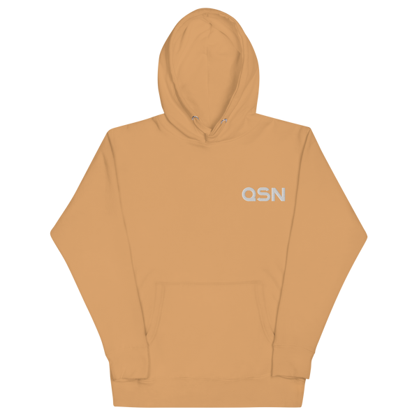 QSN Embroidered Premium Unisex Hoodie - White Logo