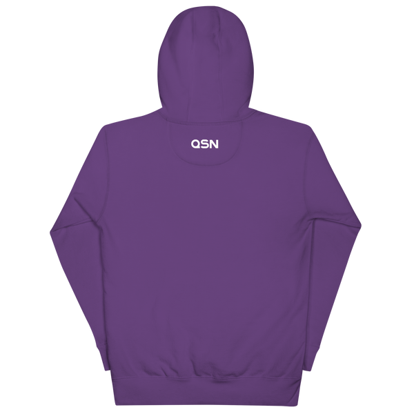 QSN Embroidered Premium Unisex Hoodie - White Logo