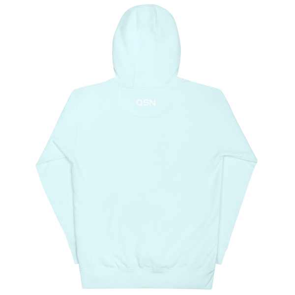 QSN Embroidered Premium Unisex Hoodie - White Logo