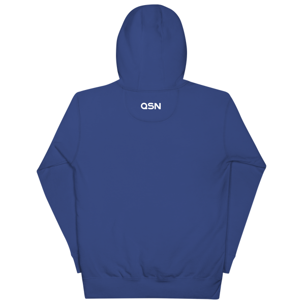 QSN Embroidered Premium Unisex Hoodie - White Logo