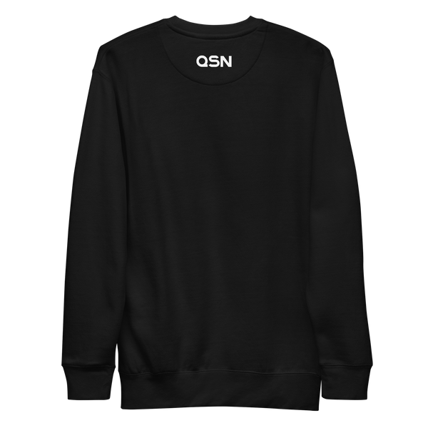 QSN Embroidered Unisex Premium Sweatshirt - White Logo