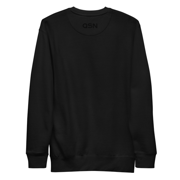 QSN Embroidered Unisex Premium Sweatshirt - Black Logo
