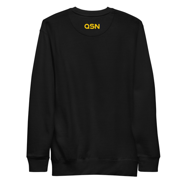 QSN Embroidered Unisex Premium Sweatshirt - Gold Logo