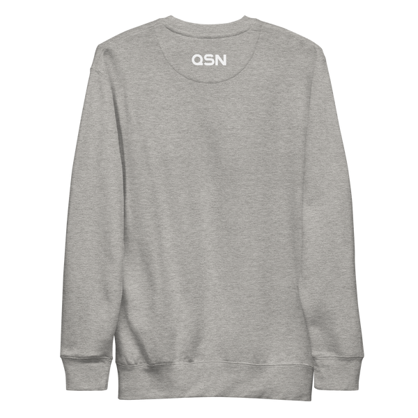 QSN Embroidered Unisex Premium Sweatshirt - White Logo