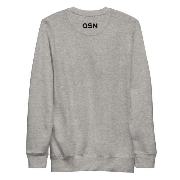 QSN Embroidered Unisex Premium Sweatshirt - Black Logo