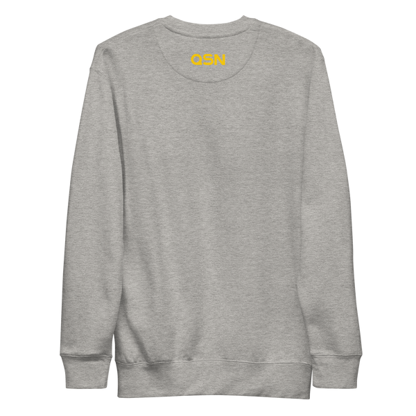 QSN Embroidered Unisex Premium Sweatshirt - Gold Logo