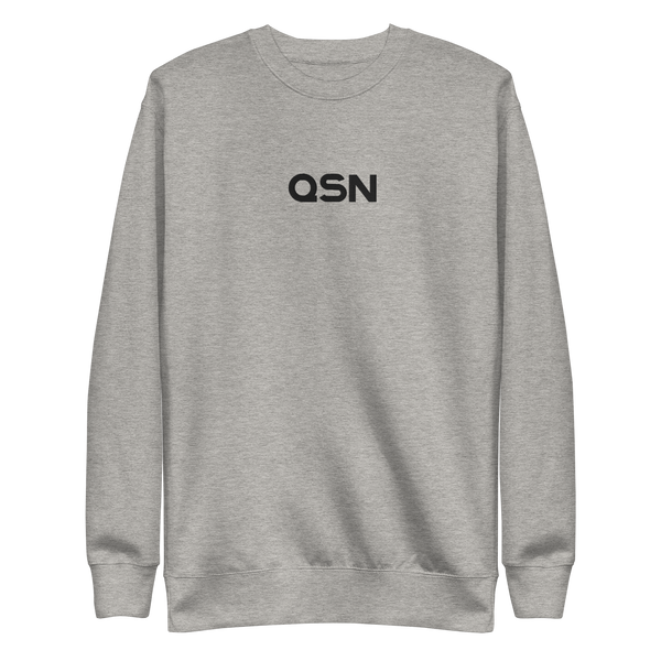 QSN Embroidered Unisex Premium Sweatshirt - Black Logo