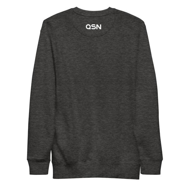 QSN Embroidered Unisex Premium Sweatshirt - White Logo