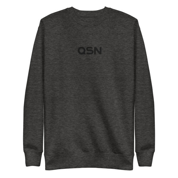 QSN Embroidered Unisex Premium Sweatshirt - Black Logo
