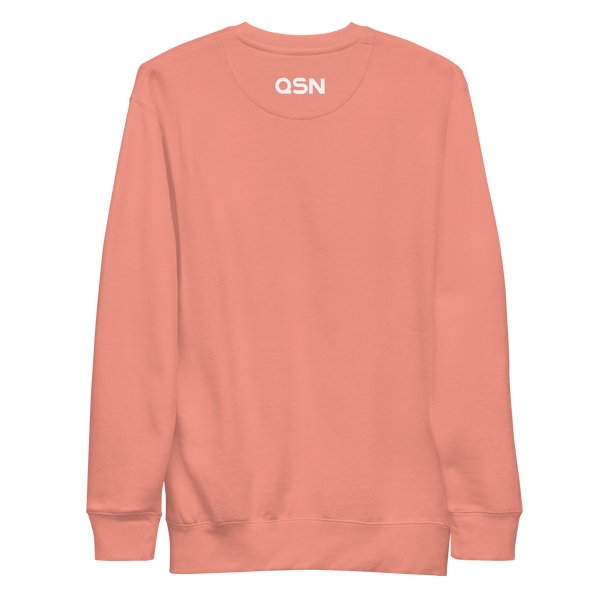 QSN Embroidered Unisex Premium Sweatshirt - White Logo