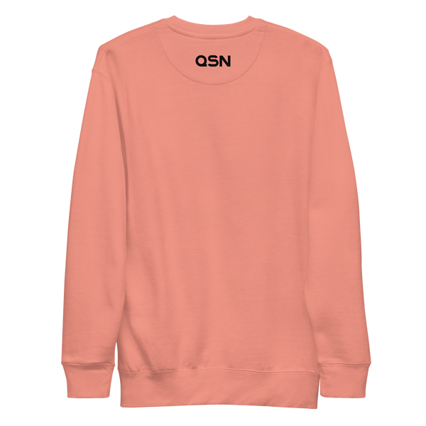 QSN Embroidered Unisex Premium Sweatshirt - Black Logo