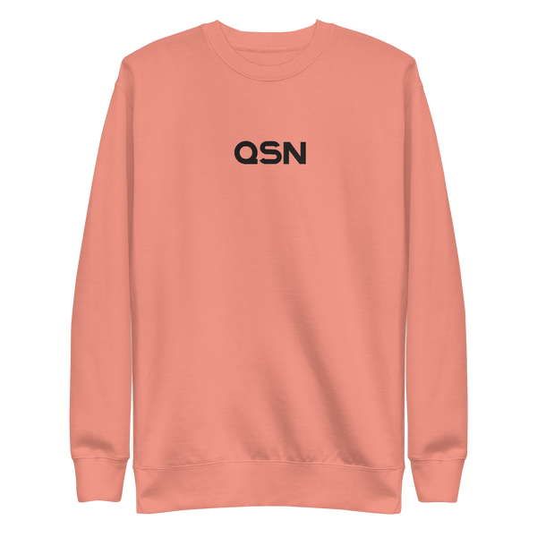 QSN Embroidered Unisex Premium Sweatshirt - Black Logo
