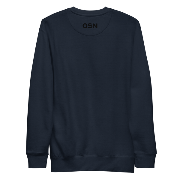 QSN Embroidered Unisex Premium Sweatshirt - Black Logo