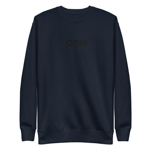 QSN Embroidered Unisex Premium Sweatshirt - Black Logo