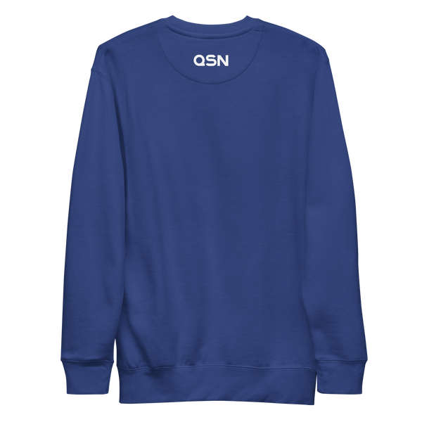 QSN Embroidered Unisex Premium Sweatshirt - White Logo