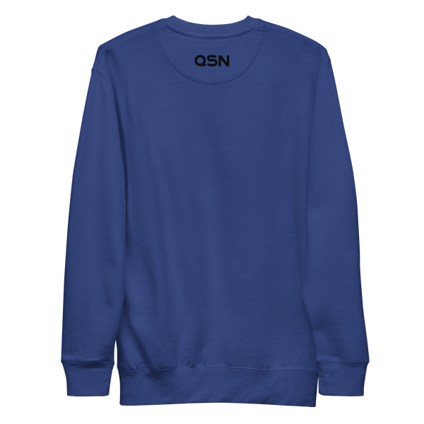 QSN Embroidered Unisex Premium Sweatshirt - Black Logo