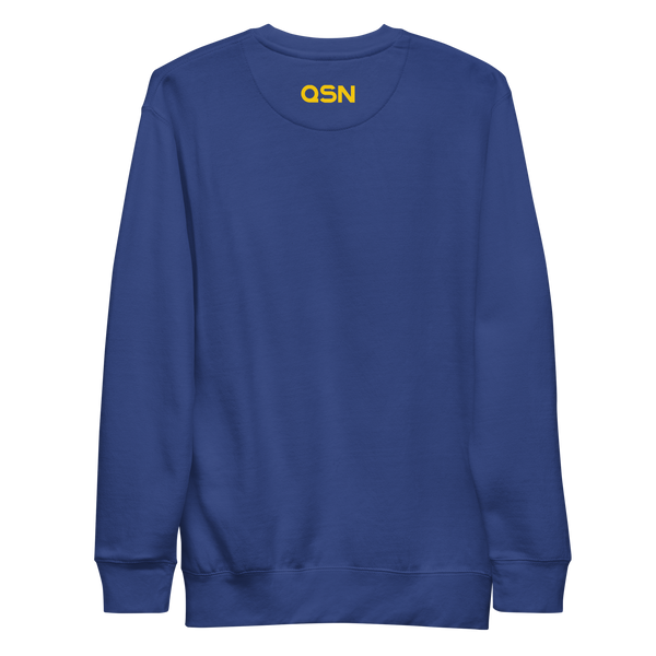 QSN Embroidered Unisex Premium Sweatshirt - Gold Logo