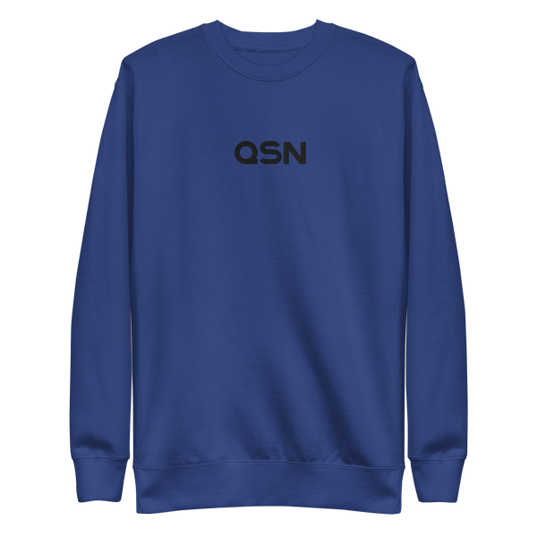 QSN Embroidered Unisex Premium Sweatshirt - Black Logo