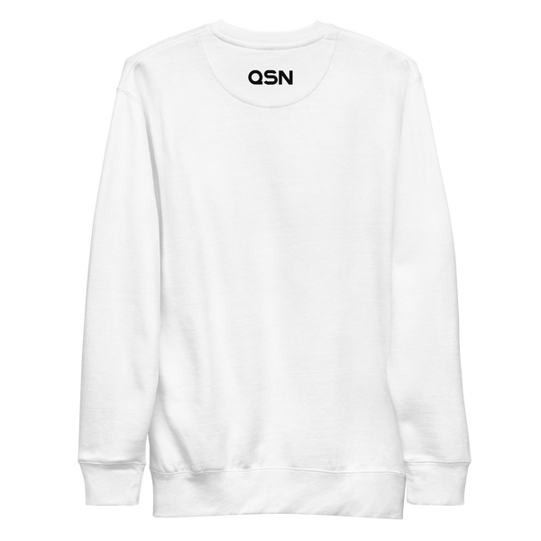 QSN Embroidered Unisex Premium Sweatshirt - Black Logo