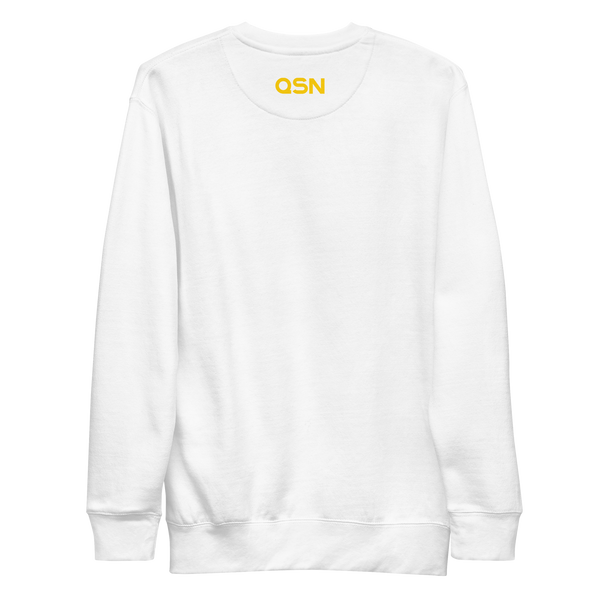 QSN Embroidered Unisex Premium Sweatshirt - Gold Logo