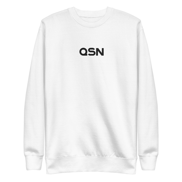 QSN Embroidered Unisex Premium Sweatshirt - Black Logo