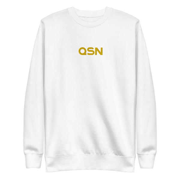QSN Embroidered Unisex Premium Sweatshirt - Gold Logo