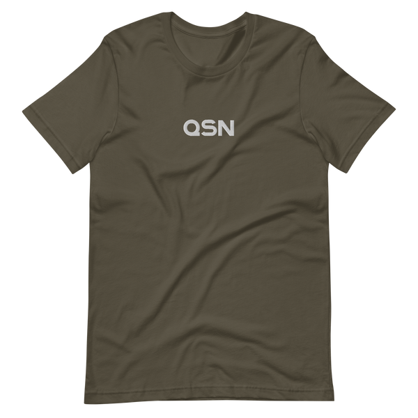 QSN Embroidered Unisex V1 Short-Sleeve T-Shirt (17 Colors) - White Logo