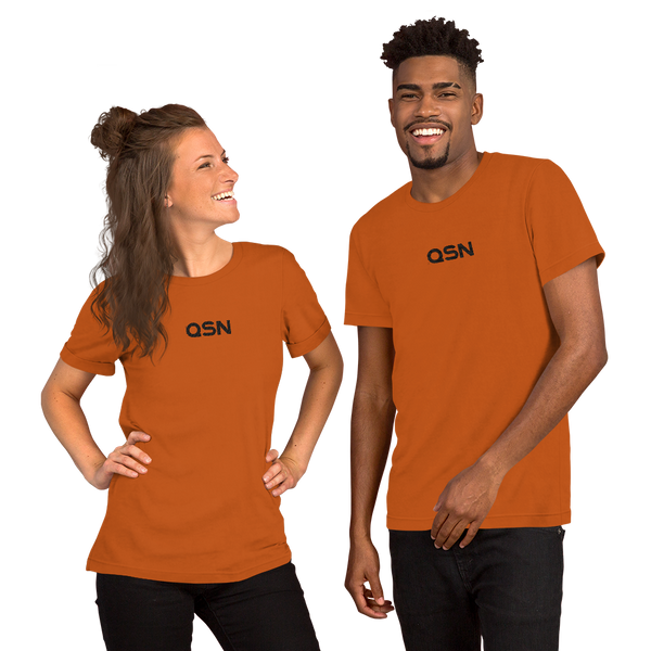 QSN Embroidered Unisex V1 Short-Sleeve T-Shirt (17 Colors) - Black Logo