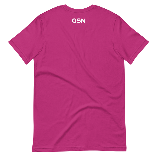 QSN Embroidered Unisex V1 Short-Sleeve T-Shirt (17 Colors) - White Logo