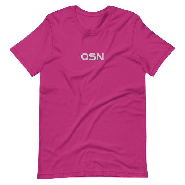 QSN Embroidered Unisex V1 Short-Sleeve T-Shirt (17 Colors) - White Logo