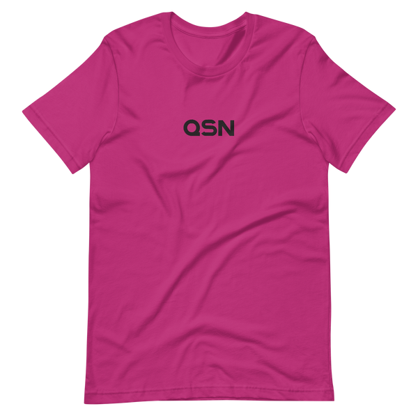 QSN Embroidered Unisex V1 Short-Sleeve T-Shirt (17 Colors) - Black Logo