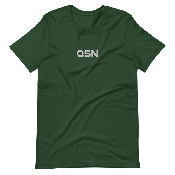 QSN Embroidered Unisex V1 Short-Sleeve T-Shirt (17 Colors) - White Logo